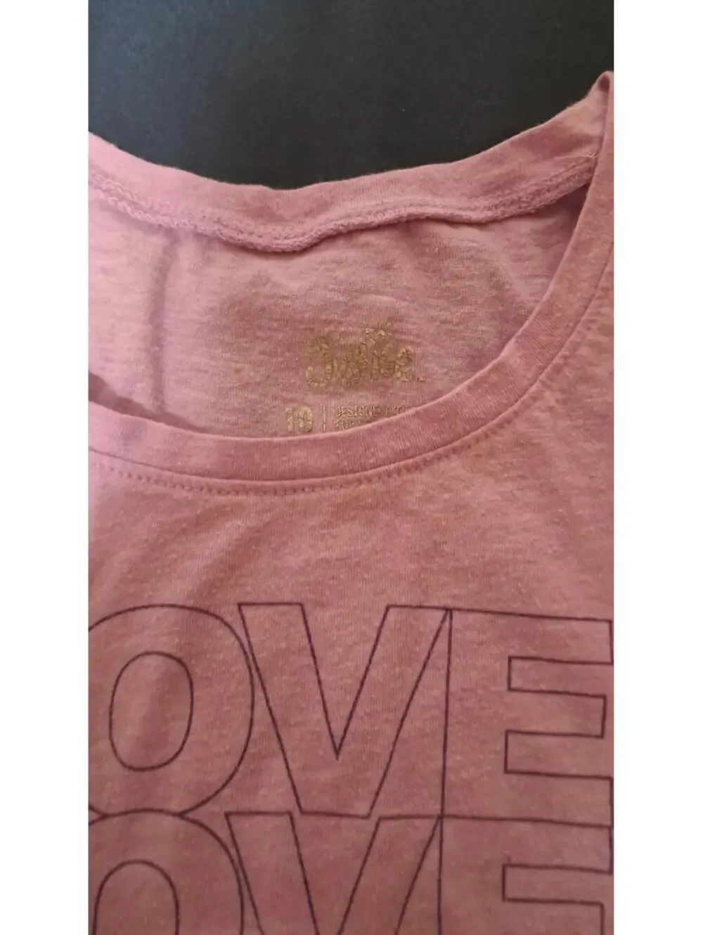 Justice Size 10 Purple‎ Size Baby Tee Short Sleeve Love